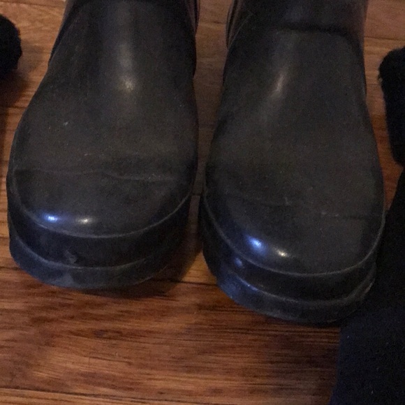 Hunter Tall Glossy Rainboots Size 6 Plus Socks - Picture 3 of 9